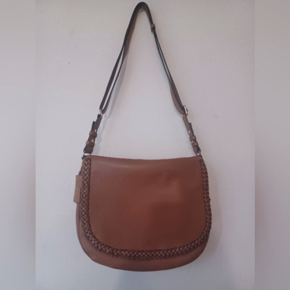 Danier brown leather 2 way bag